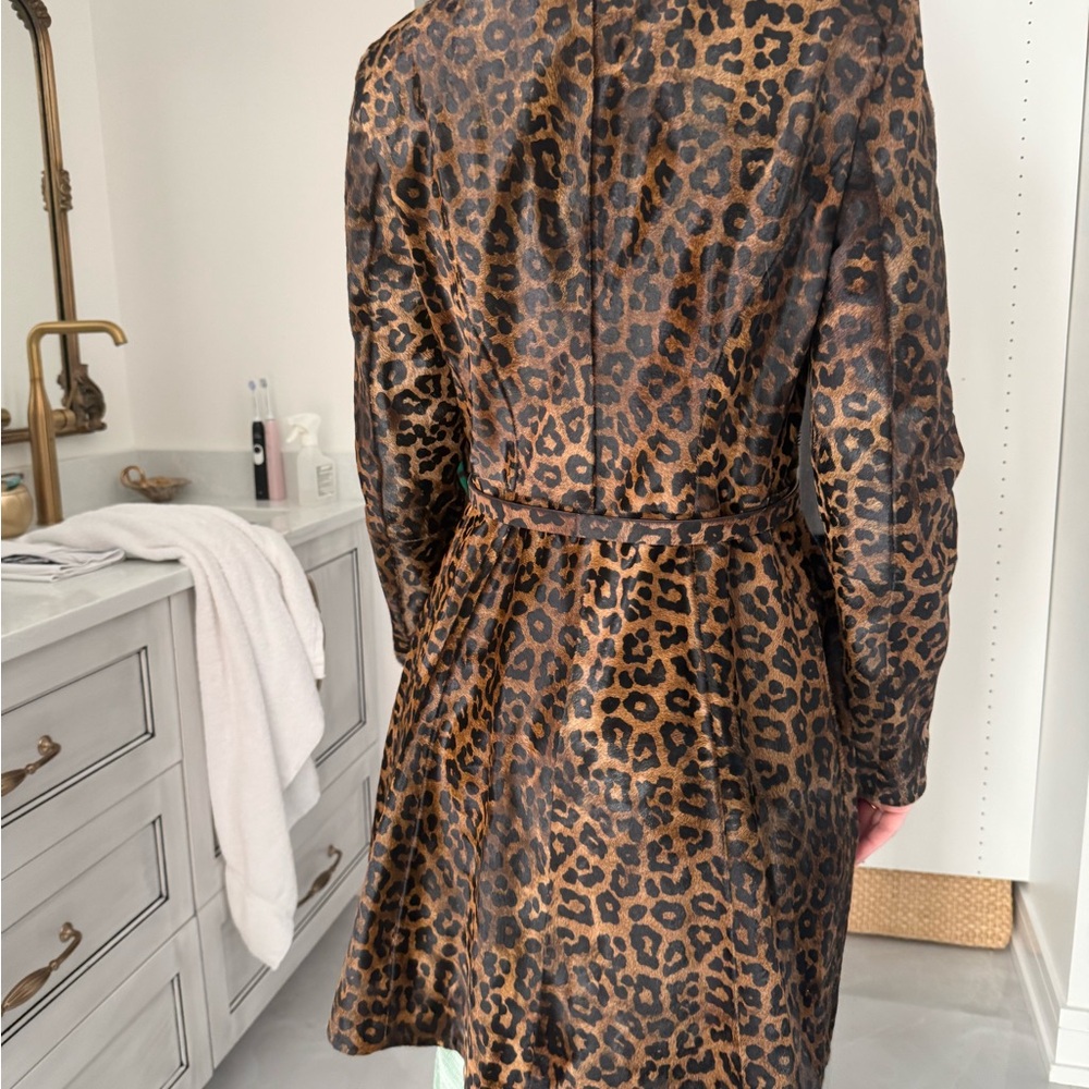 Chaser Brown Leopard Print Trench Coat - Picture 3 of 12